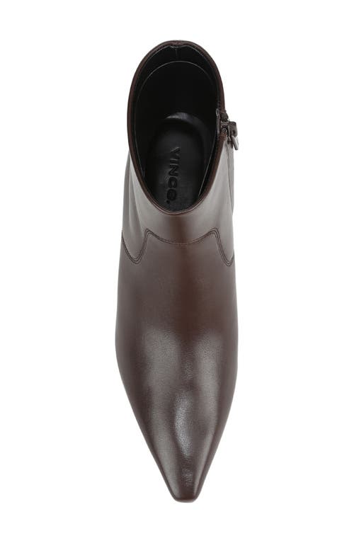 Vince Simone Kitten Heel Bootie In Brown