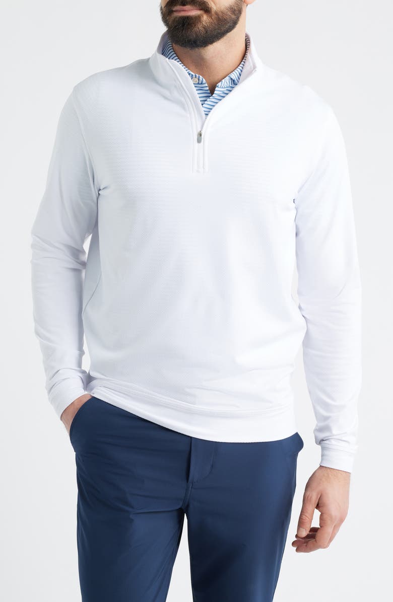 Peter Millar Perth Performance Quarter Zip Sweatshirt, Main, color, White
