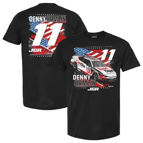 Men's Joe Gibbs Racing Team Collection Black Denny Hamlin Patriotic Car T-Shirt