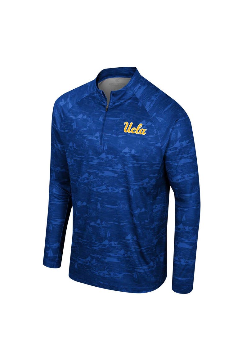 Men's Colosseum Blue UCLA Bruins Carson Raglan Quarter-Zip Jacket, Alternate, color, Blue
