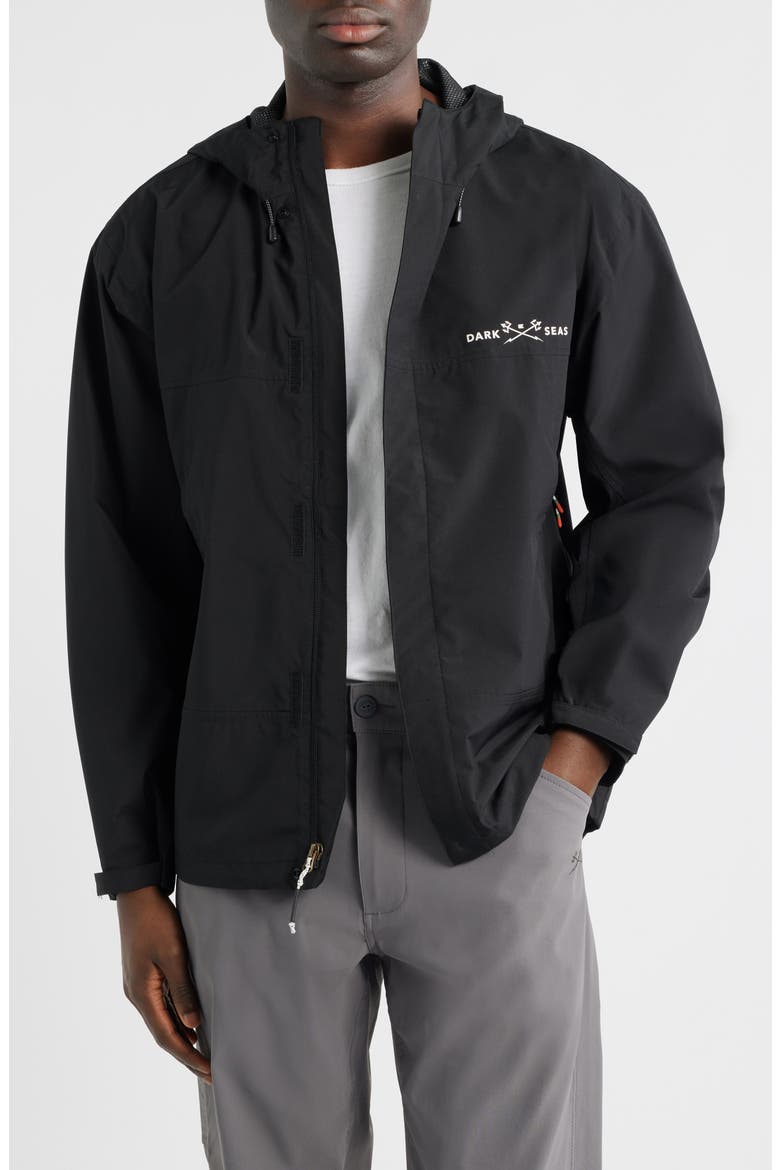 Breakwater Waterproof Ripstop Jacket, Main, color, BLACK