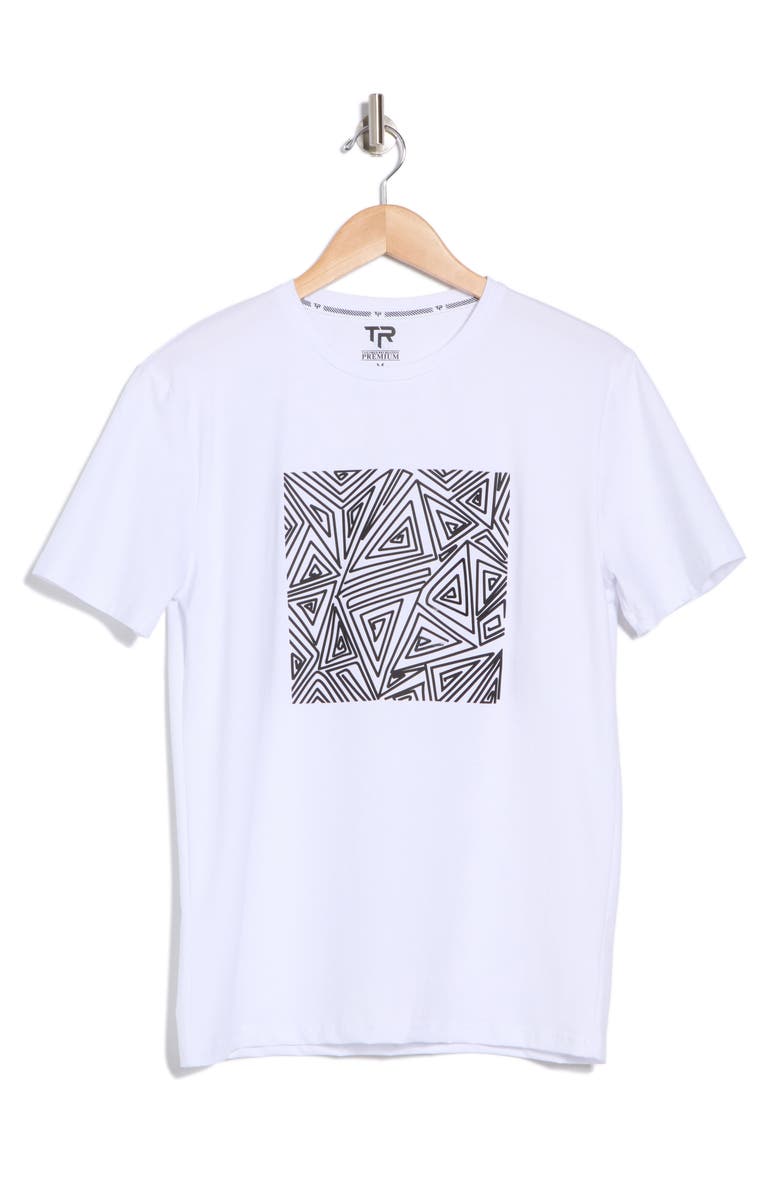 T.R. PREMIUM 3D Abstract Stretch Cotton Graphic T-Shirt, Alternate, color,