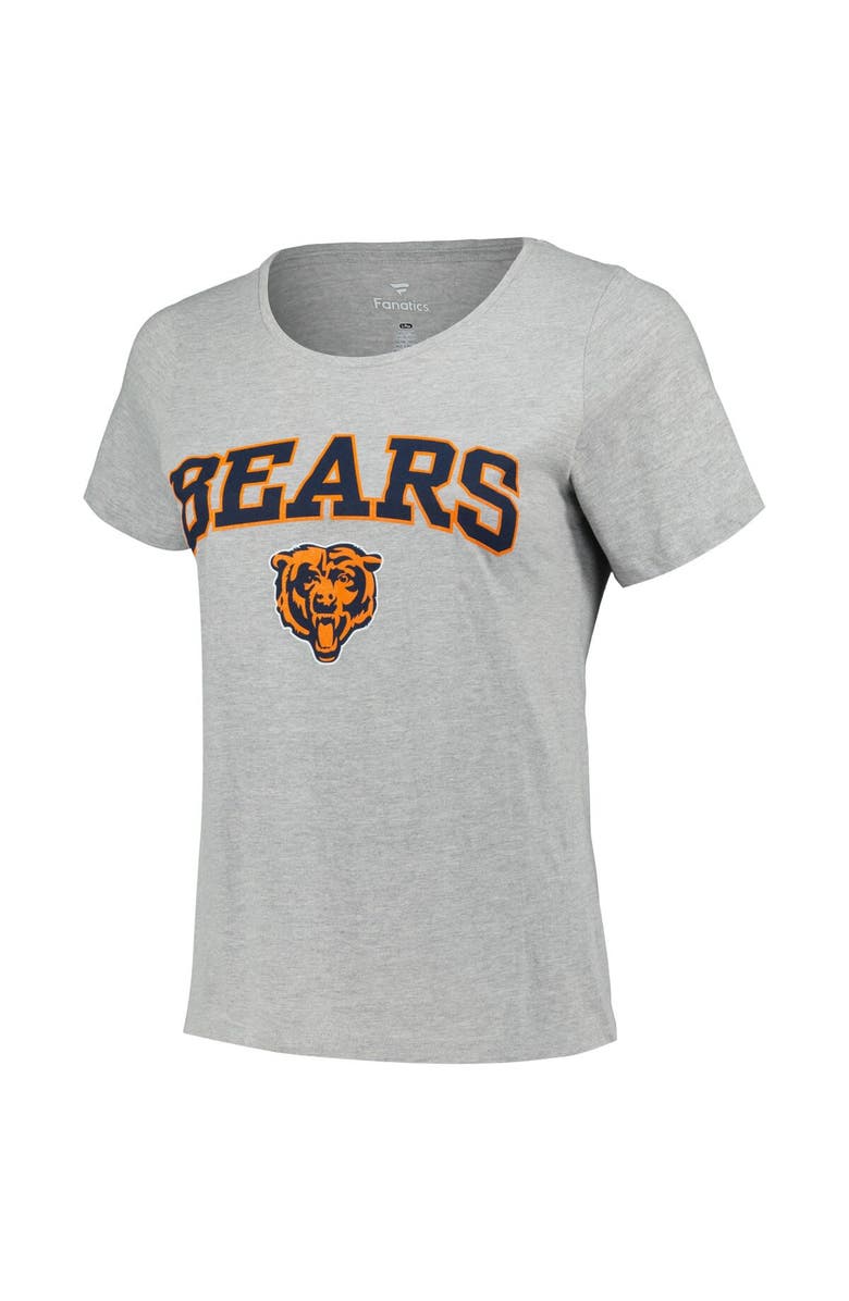 FANATICS Women's Fanatics Branded Heather Gray Chicago Bears Plus Size Arch Over Logo T-Shirt, Alternate, color, Heather Gray