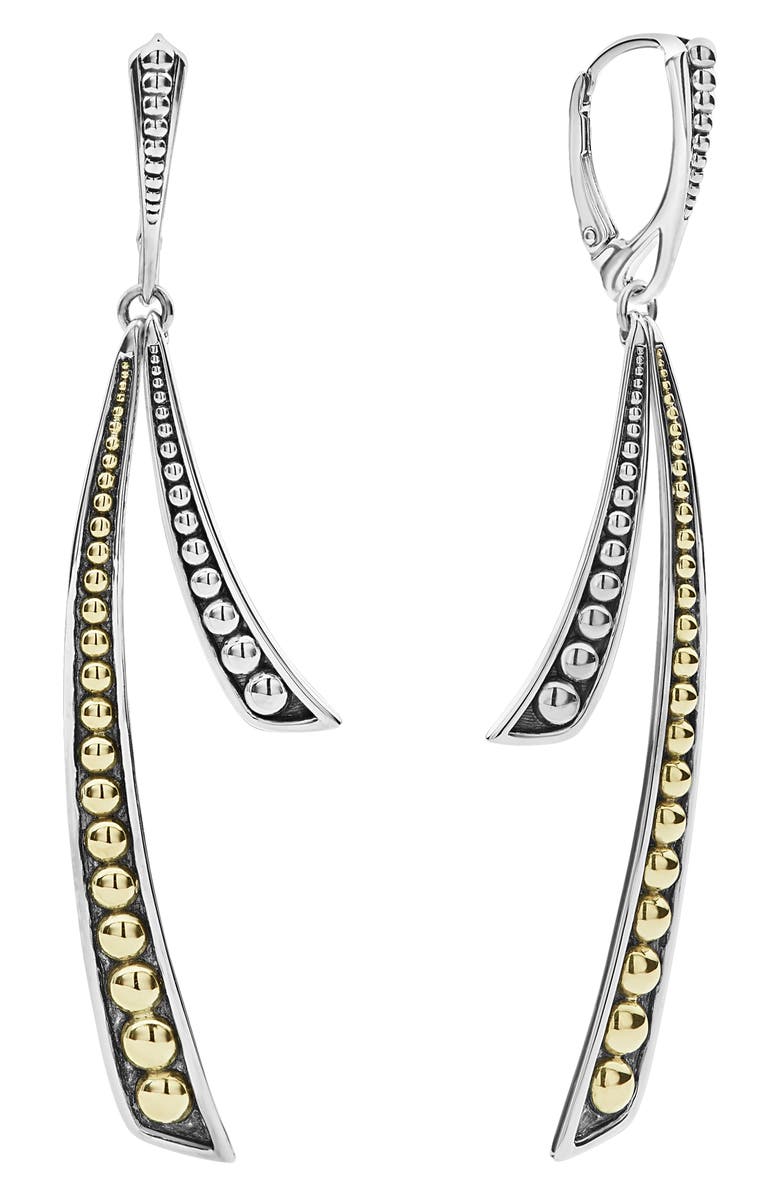 LAGOS Signature Caviar Curved Drop Earrings, Alternate, color, 