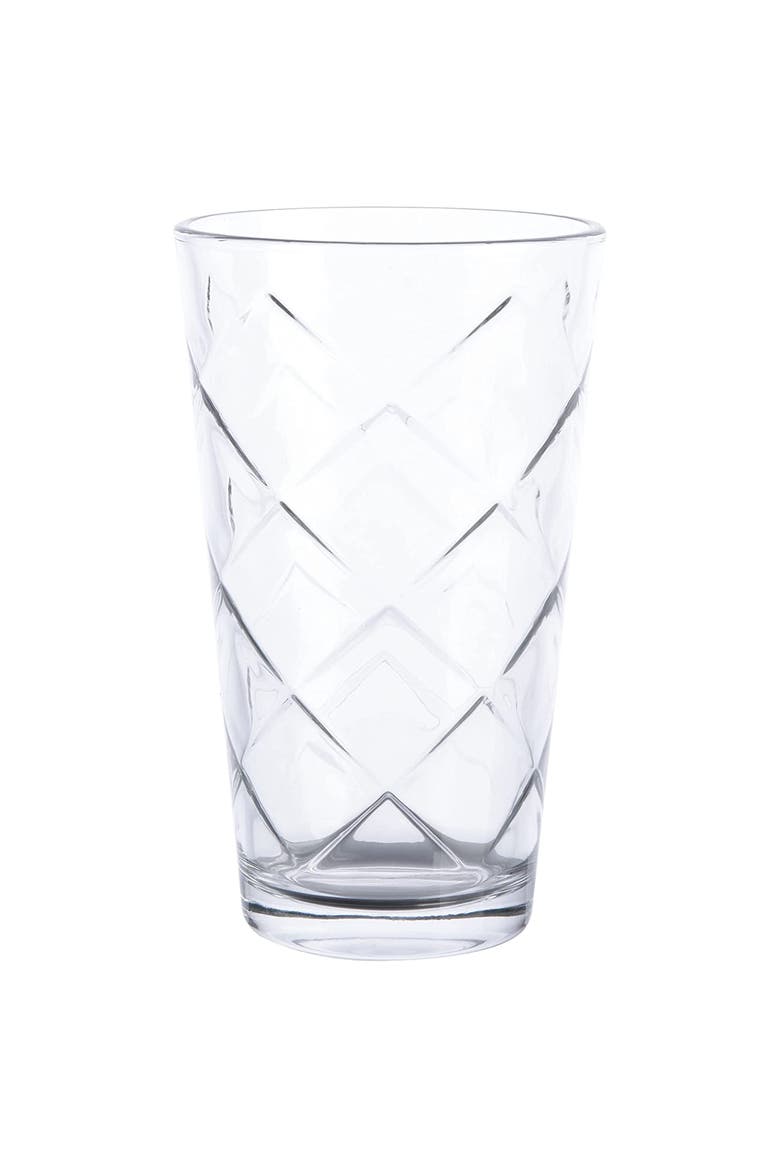 16 Piece Lattice Glassware Drinkware Set, Alternate, color, Clear