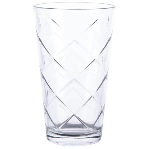 Gibson Home 16 Piece Lattice Glassware Drinkware Set In Transparent