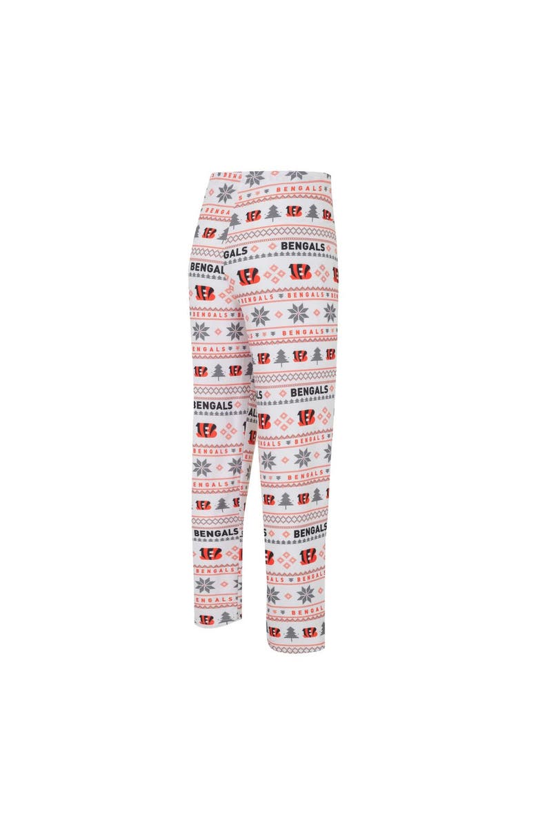 CONCEPTS SPORT Men's Concepts Sport White/Black Cincinnati Bengals Tinsel Raglan Long Sleeve T-Shirt & Pants Sleep Set, Alternate, color, White