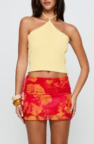 Princess Polly Liloha Floral Mesh Miniskirt