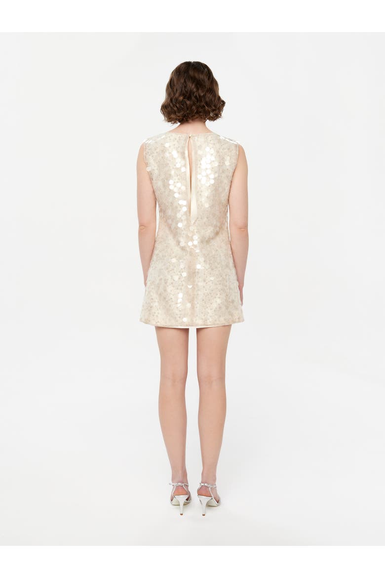 Embellished Two-Layer Bridal Mini Dress, Alternate, color, Ivory