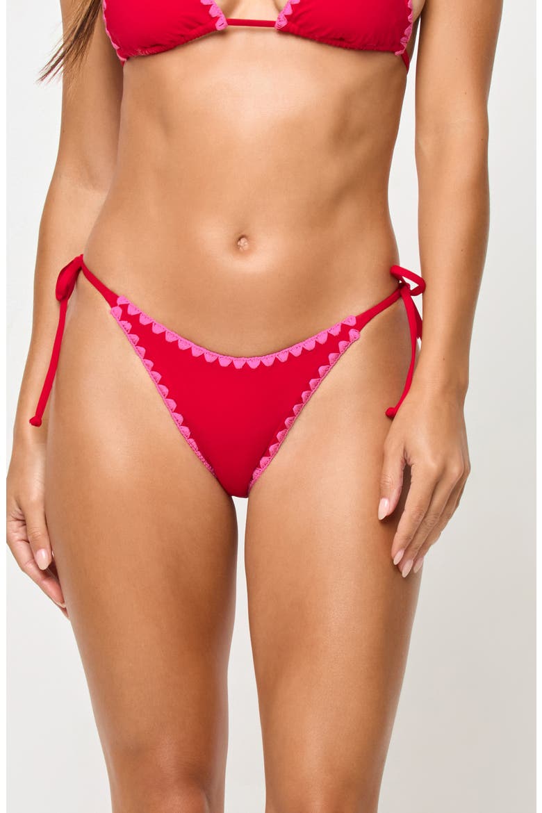 Zhara Classic Swim Bottoms, Main, color, LIPSTICK RED/ SWEETHEART