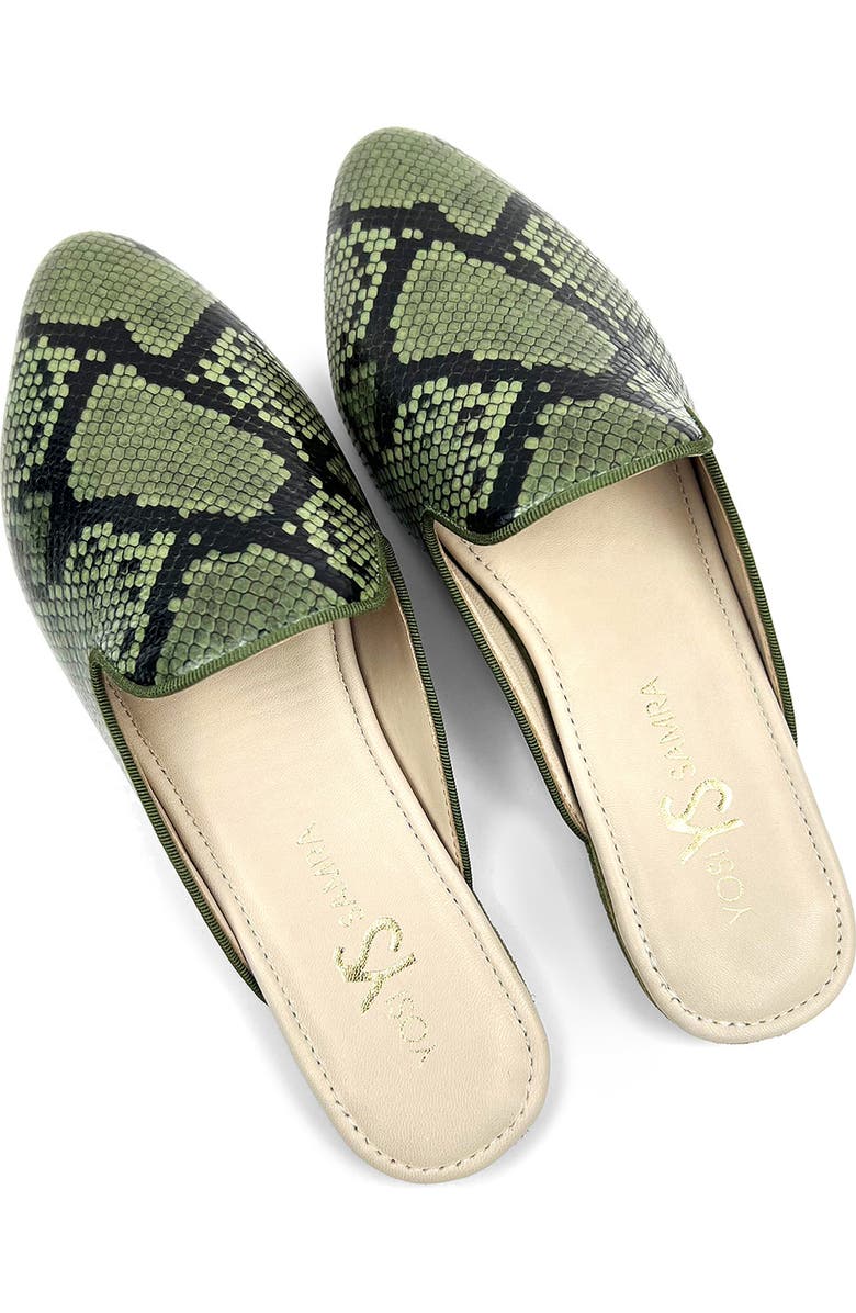 Yosi Samra Vidi Snakeskin Print Mule, Alternate, color,