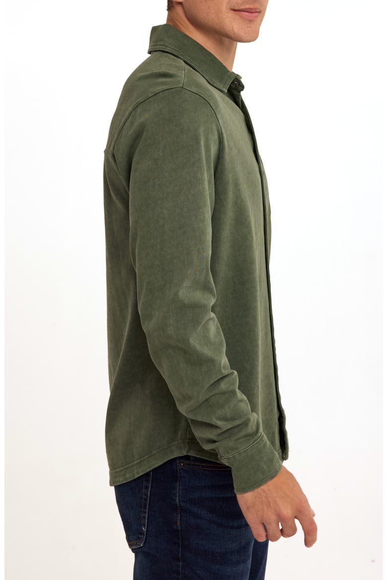 Dorain Mineral Wash Knit Button-Up Shirt, Alternate, color, SEAGRASS