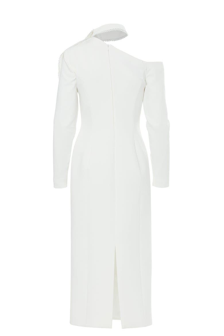 Embellished Maxi Dress with Concealed Back, Alternate, color, Beige