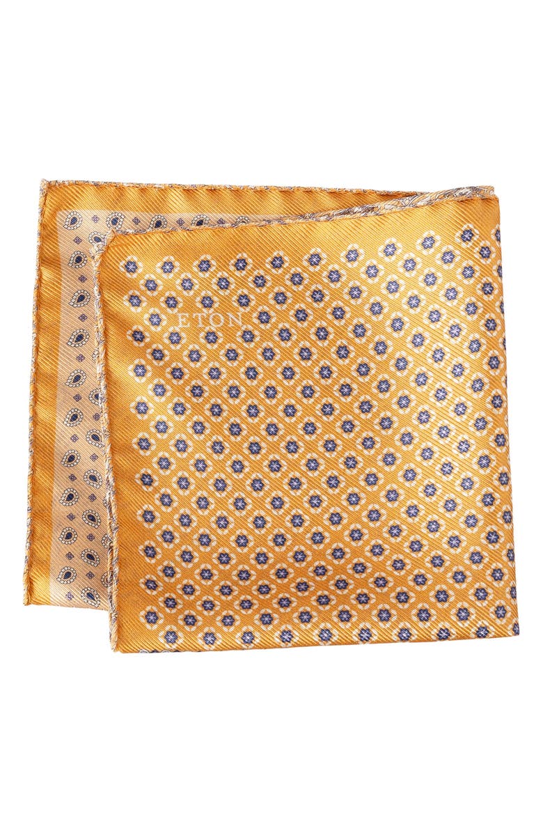 Eton Quadrant Silk Pocket Square, Main, color,