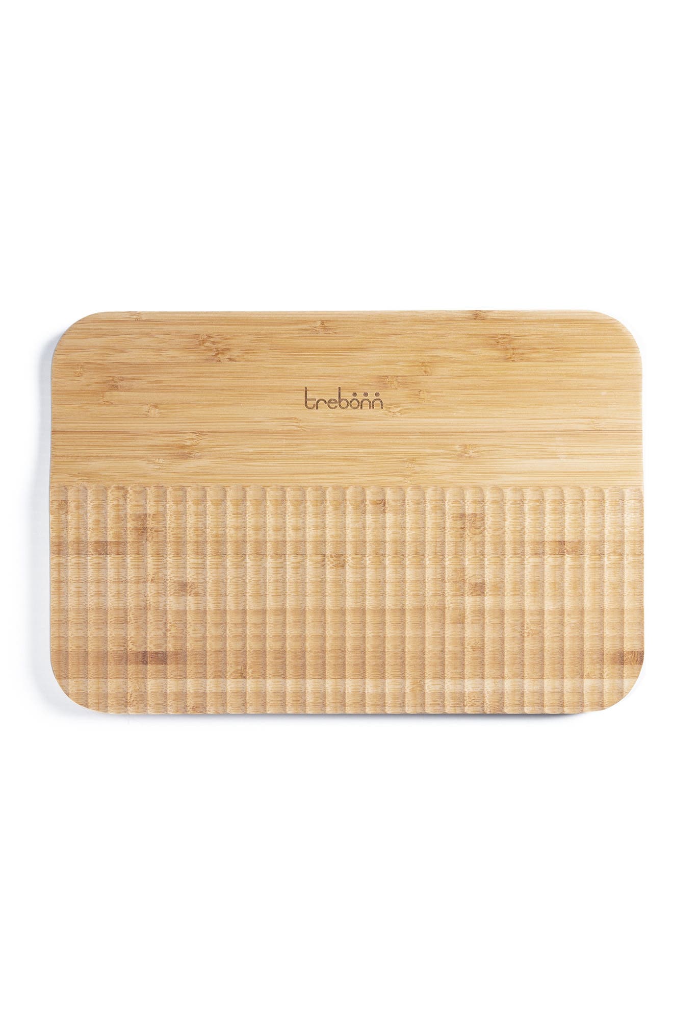 TREBONN Wave Pattern Chop & Slide Small Bamboo Chopping Board
