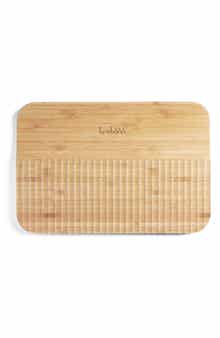 TREBONN Wave Pattern Chop & Slide Small Bamboo Chopping Board