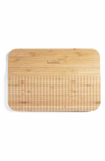 TREBONN Wave Pattern Chop & Slide Small Bamboo Chopping Board