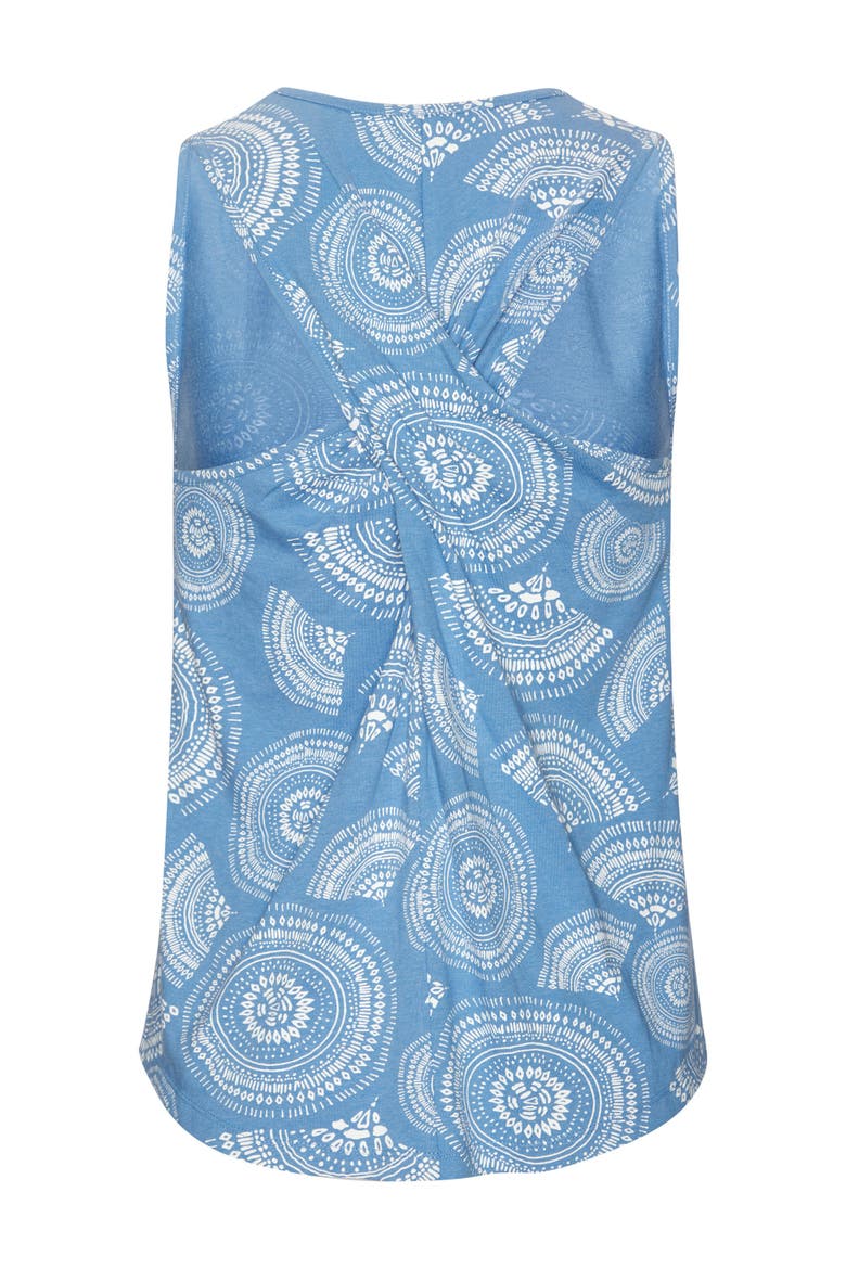 Twist Back Tank Top, Alternate, color, Blue & White