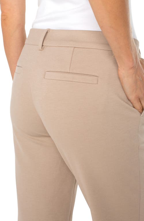 Liverpool Los Angeles Kelsey Crop Tapered Pants In Biscuit Tan