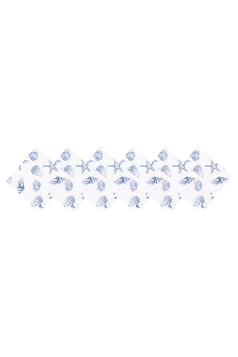 Calming Seas Napkin, Set of 6, Main, color, Blue