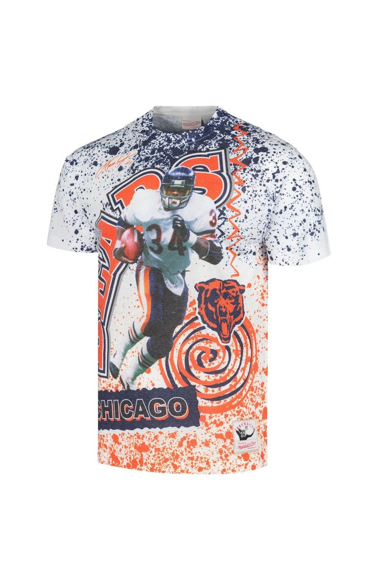 Mitchell & Ness Men's Mitchell & Ness Walter Payton White Chicago Bears Retired Player Name & Number Burst T-Shirt, Alternate, color, White