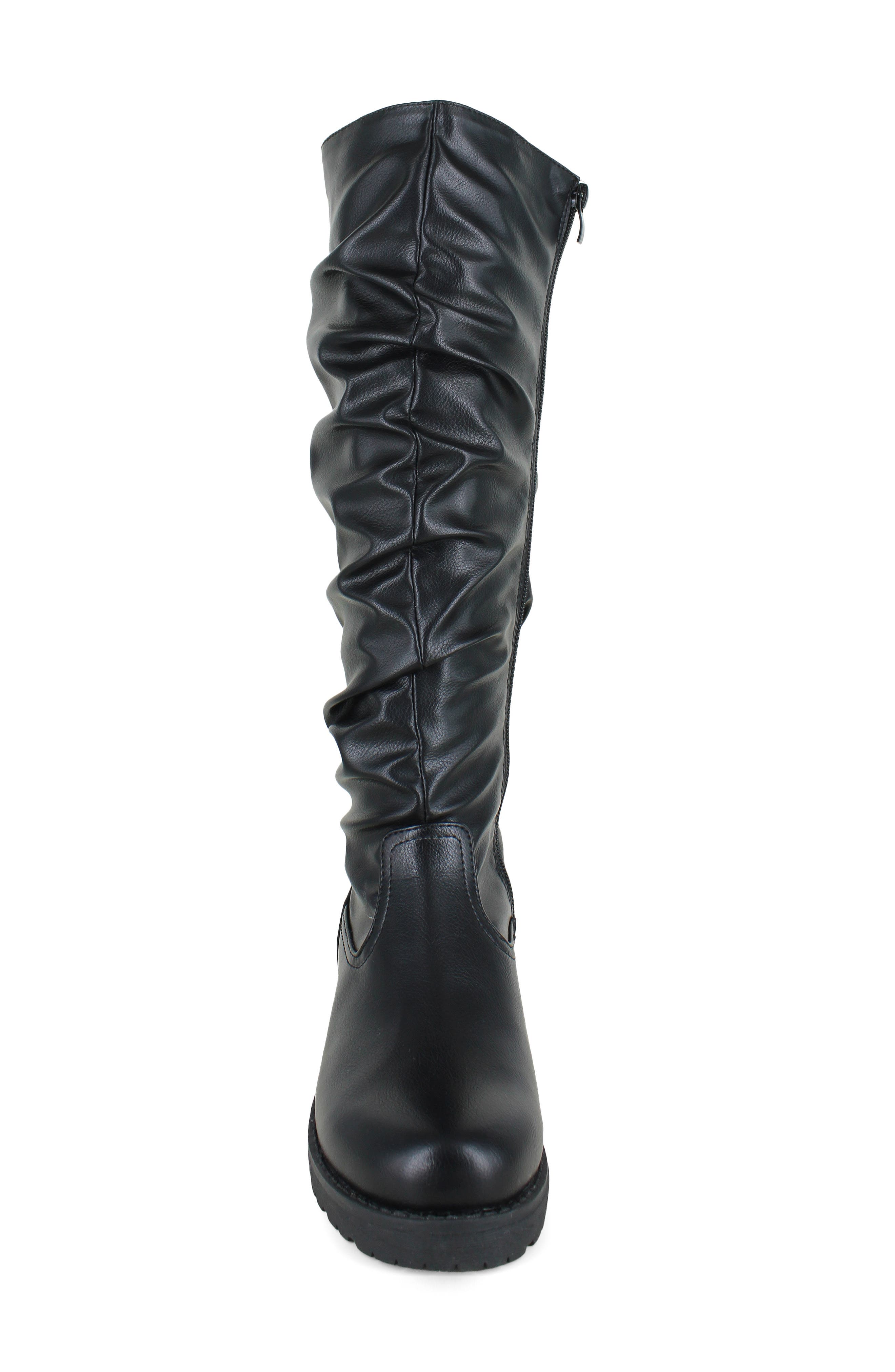 Lilo Faux Leather Knee High Boot, Alternate, color, BLACK