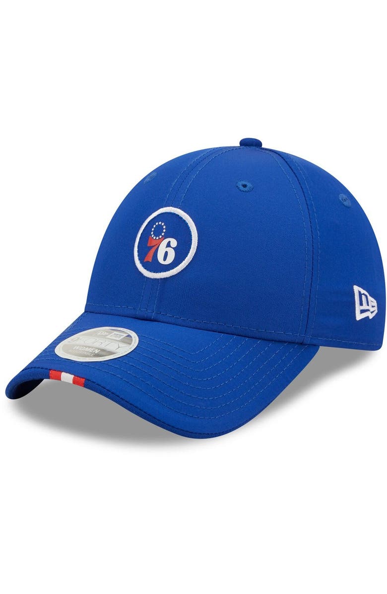 New Era Women's New Era Royal Philadelphia 76ers Sleek 9FORTY Adjustable Hat, Main, color, 
