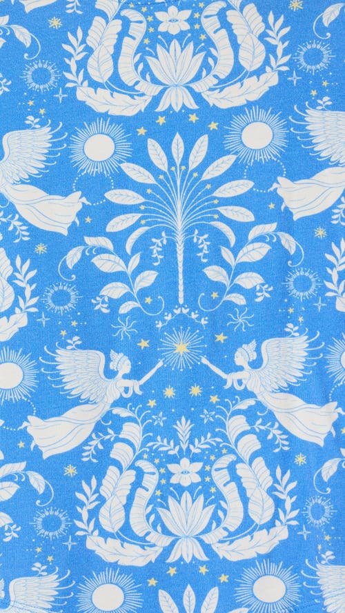 The Cat's Pajamas Pima Knit Cropped Pajama Set In Blue