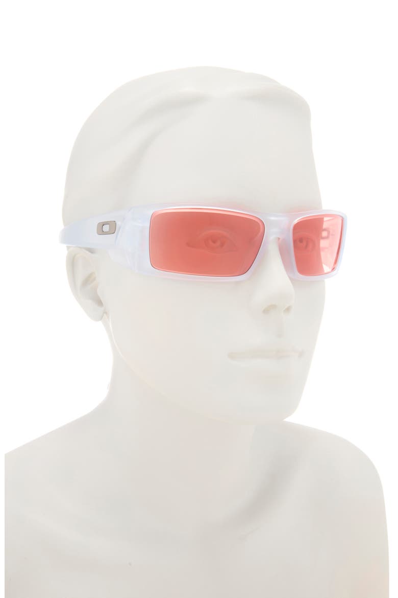 60mm Rectangular Sunglasses, Alternate, color, CLEAR/ CORAL