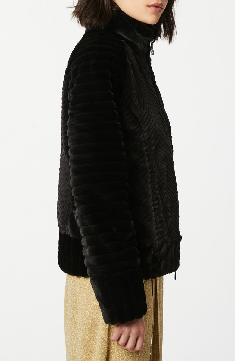 Bernardo Textured Faux Fur Jacket, Alternate, color,