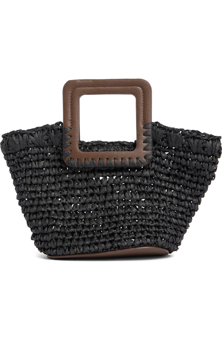 Collection XIIX Straw Top Handle Bag, Alternate, color, Black Chocolate