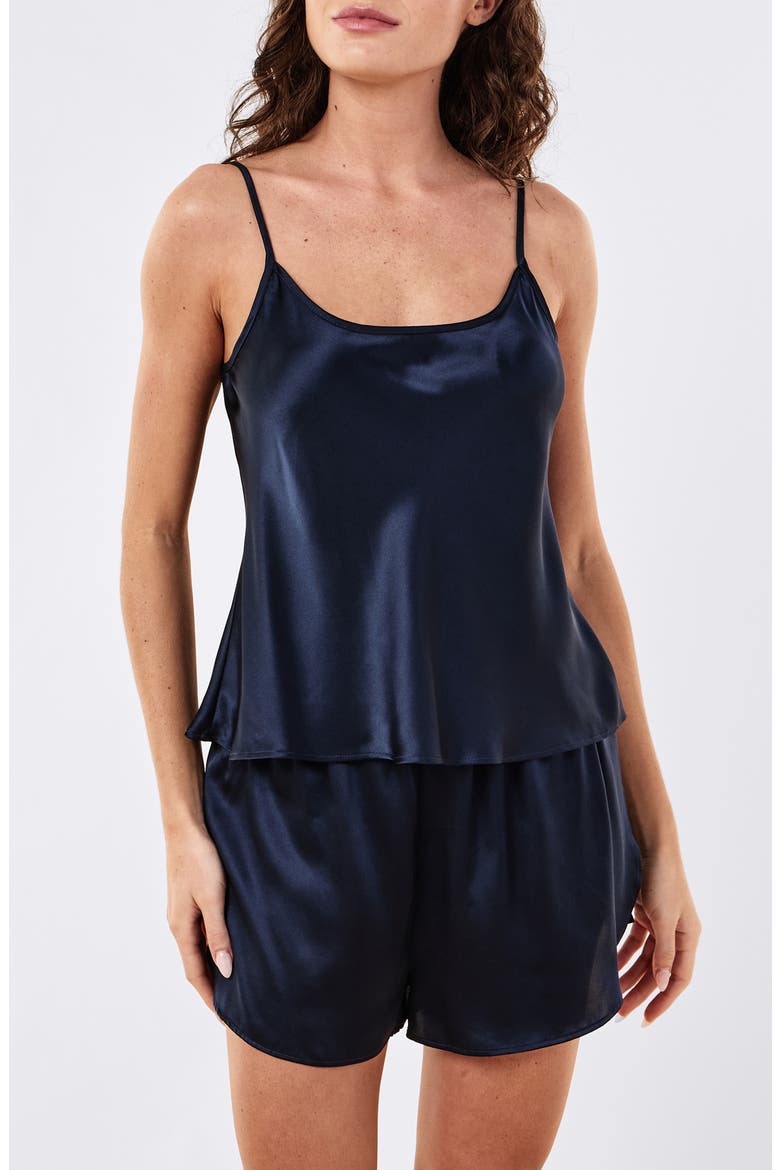 Audrey Mulberry Silk Pajamas, Alternate, color, DEEP NAVY