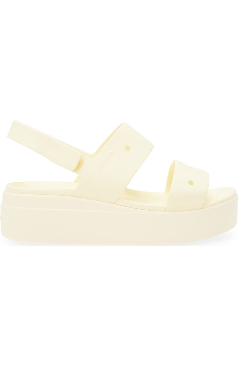 CROCS Brooklyn Slingback Platform Wedge Sandal, Alternate, color, Butter Cream