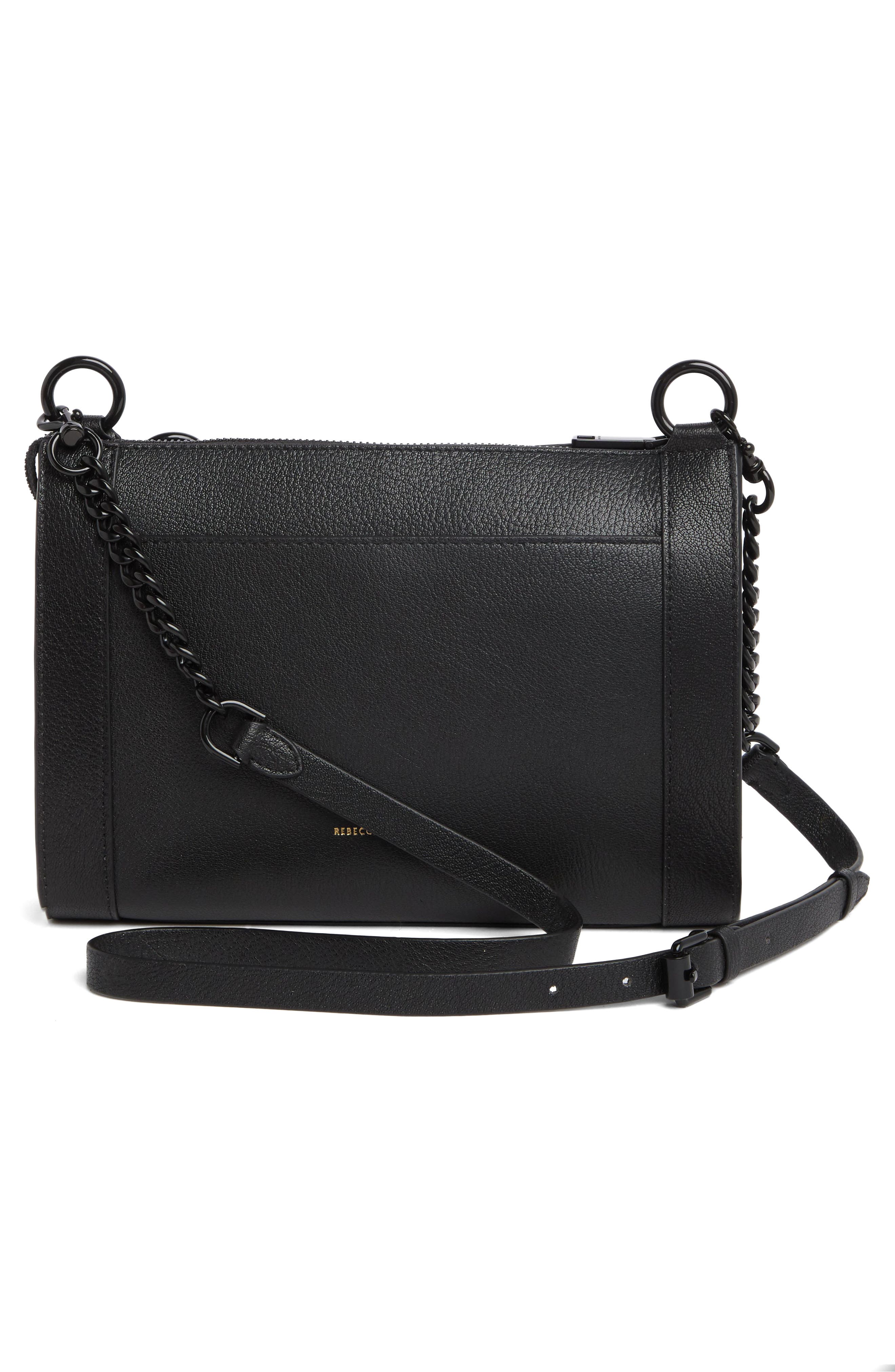 Rebecca Minkoff MAB Studded Leather Crossbody Bag, Alternate, color, 