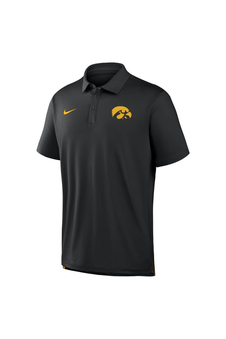 Men's Nike Black Iowa Hawkeyes 2026 Sideline Tour Dri-FIT Polo, Alternate, color, Black