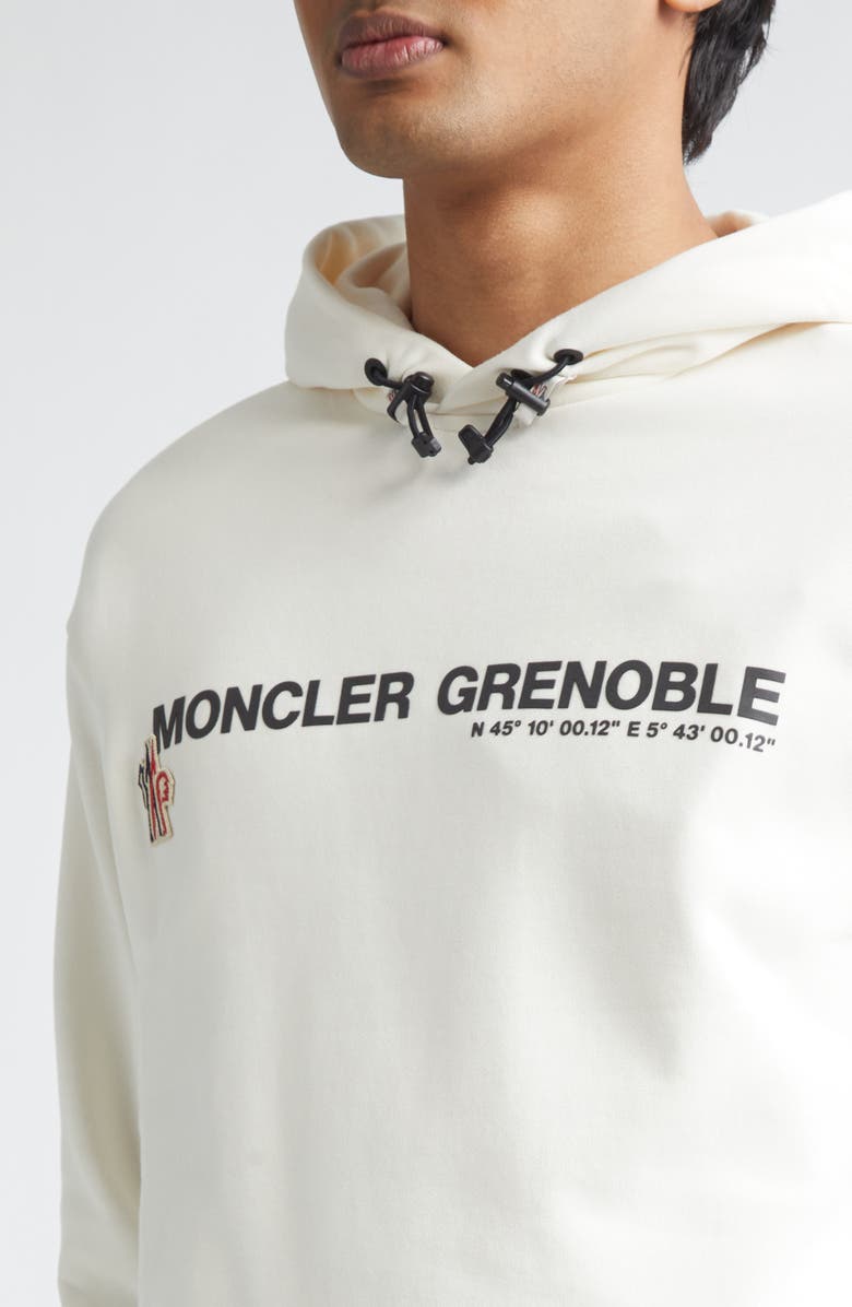 Moncler Grenoble Cotton Graphic Hoodie, Alternate, color, Baby Powder