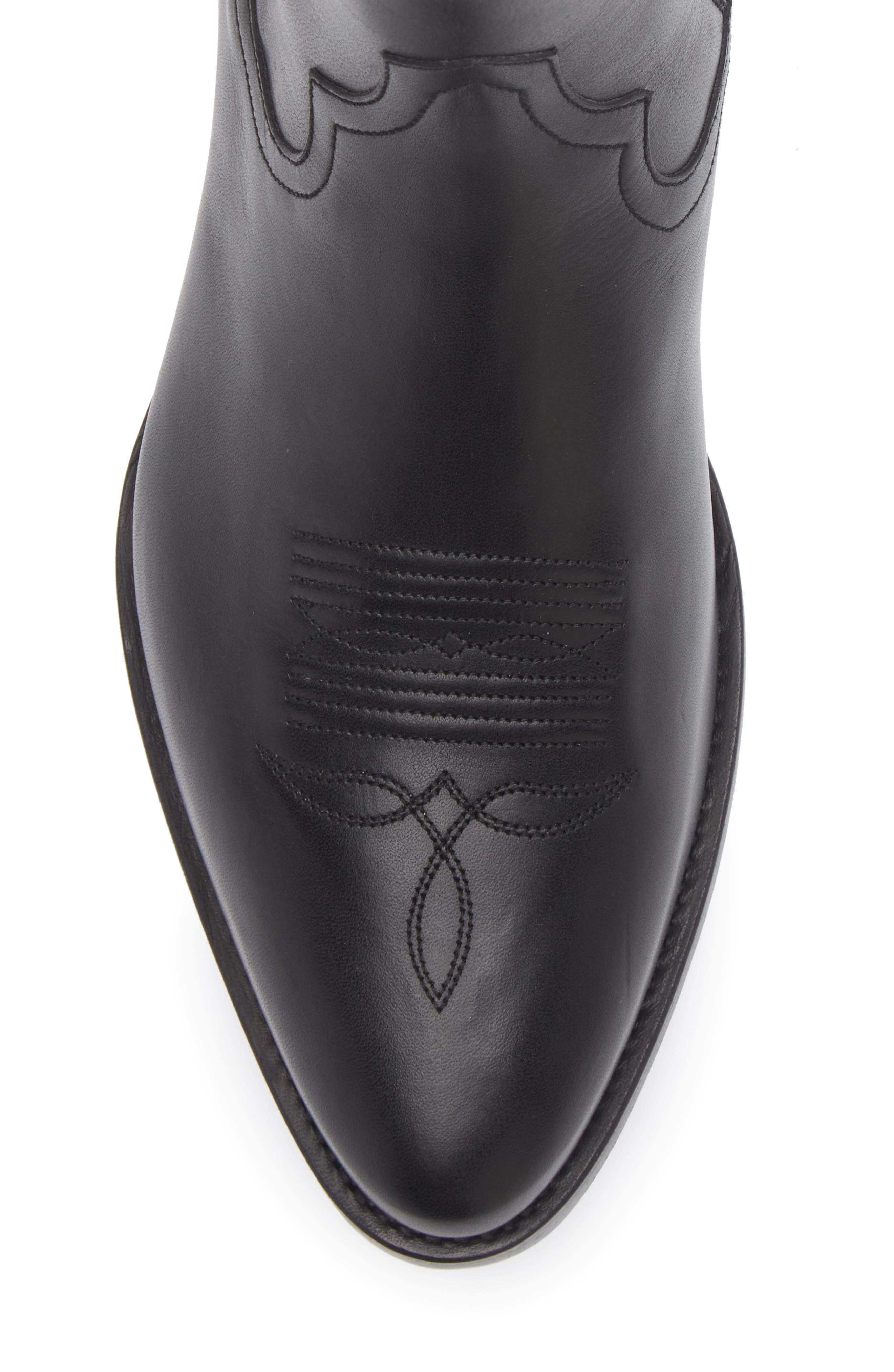 Ralph Lauren Purple Label Western Boot, Alternate, color, Black