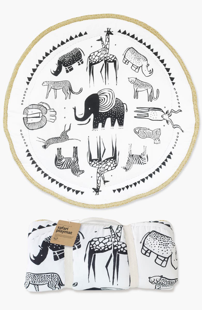 Wee Gallery Safari Themed Playmat and Soft Block Bundle, Alternate, color, Safari