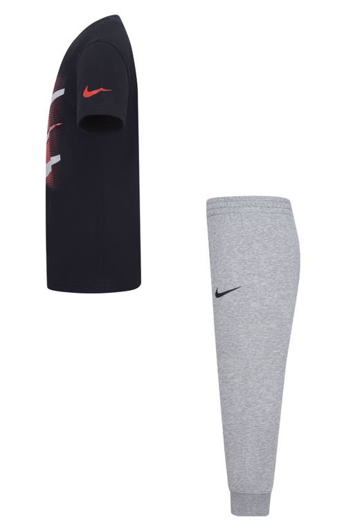 Nike Kids' Swoosh T-shirt & Joggers Set In Black