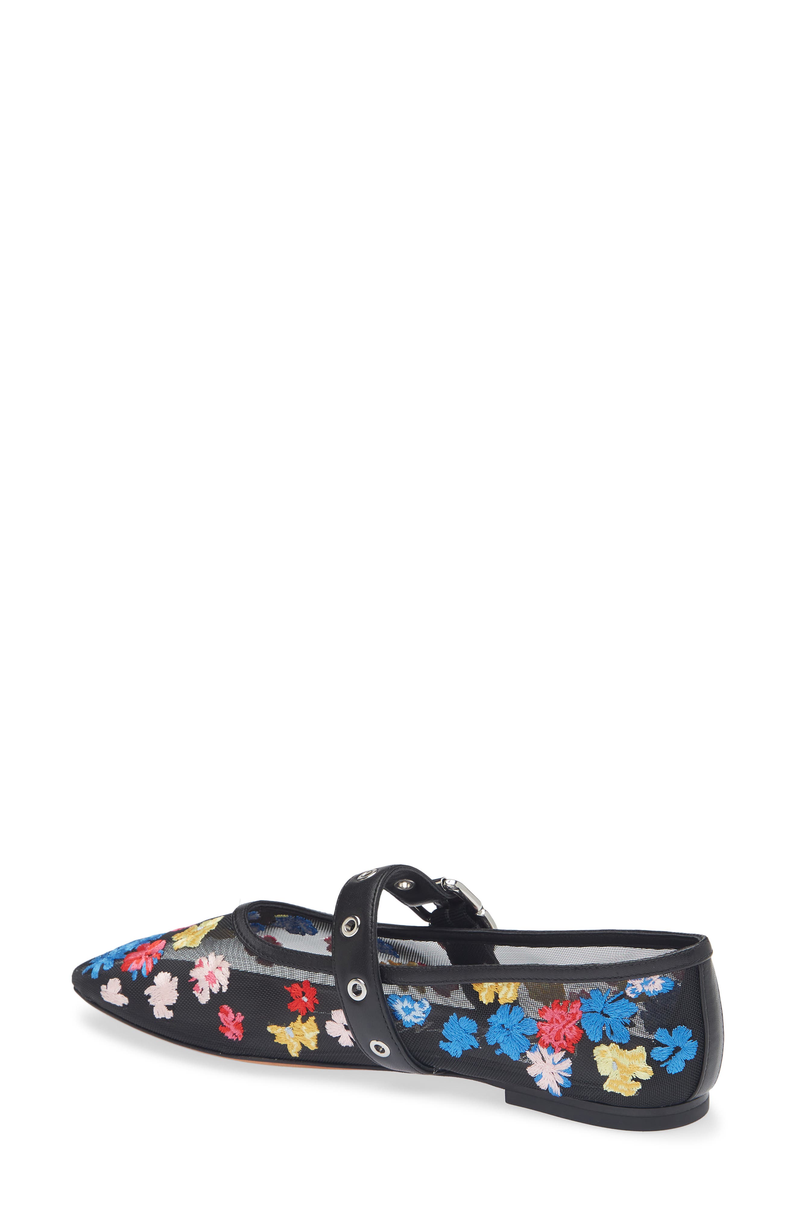 3.1 Phillip Lim Flowerworks Mesh Mary Jane Flat, Alternate, color, Black Multi