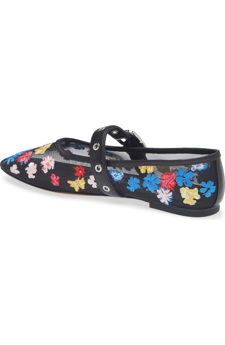 3.1 Phillip Lim Flowerworks Mesh Mary Jane Flat, Alternate, color, Black Multi