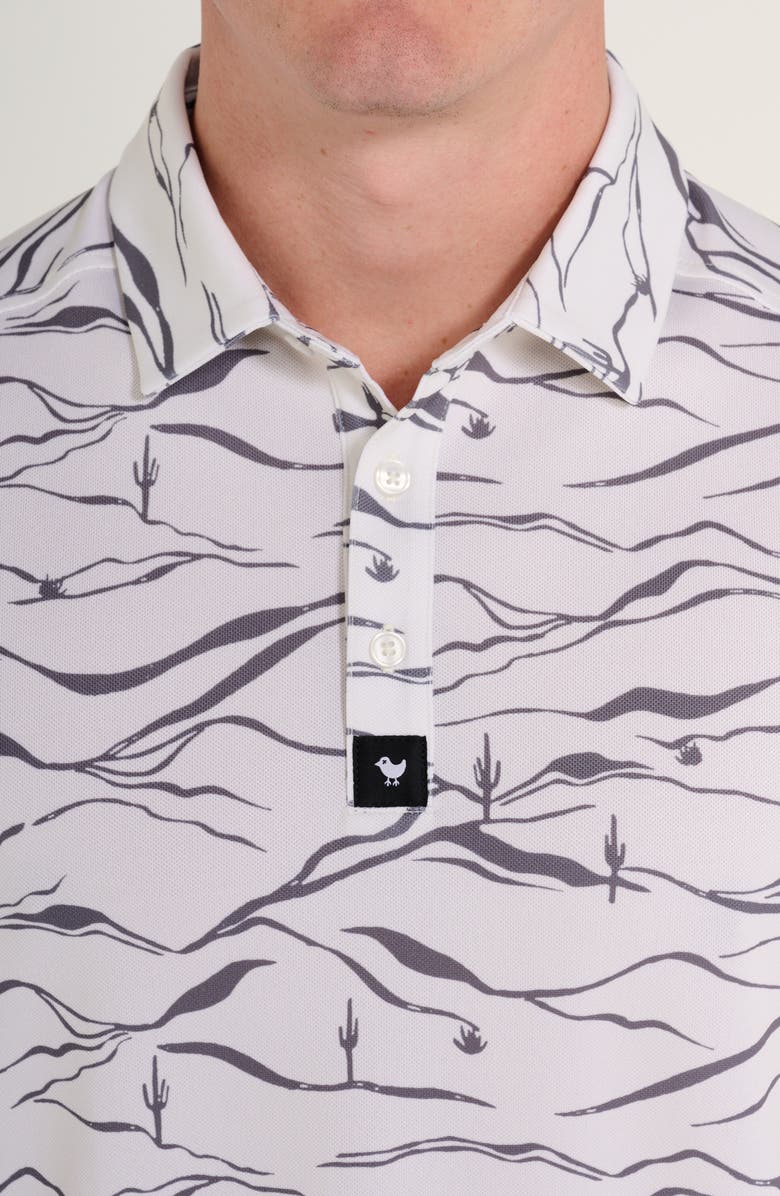 Bad Birdie Desert Frontier Print Performance Piqué Polo, Alternate, color, 
