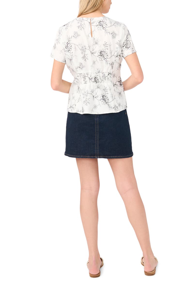 Vince Camuto Pleat Waist Top, Alternate, color, Ultra White