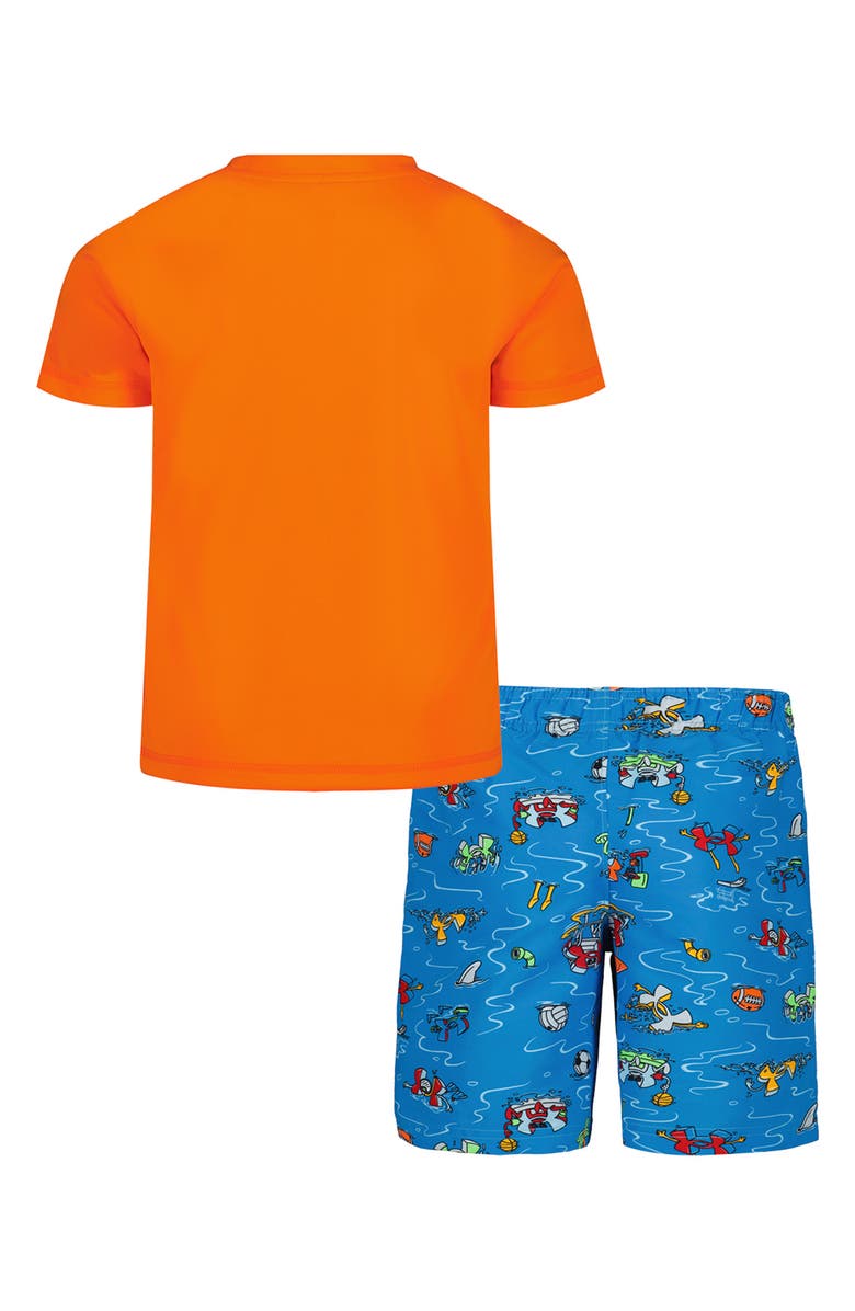 Under Armour Kids' Town Graphic Swim T-Shirt & Shorts Set, Alternate, color,