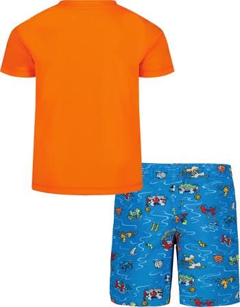 Kids' Town Graphic Swim T-Shirt & Shorts Set