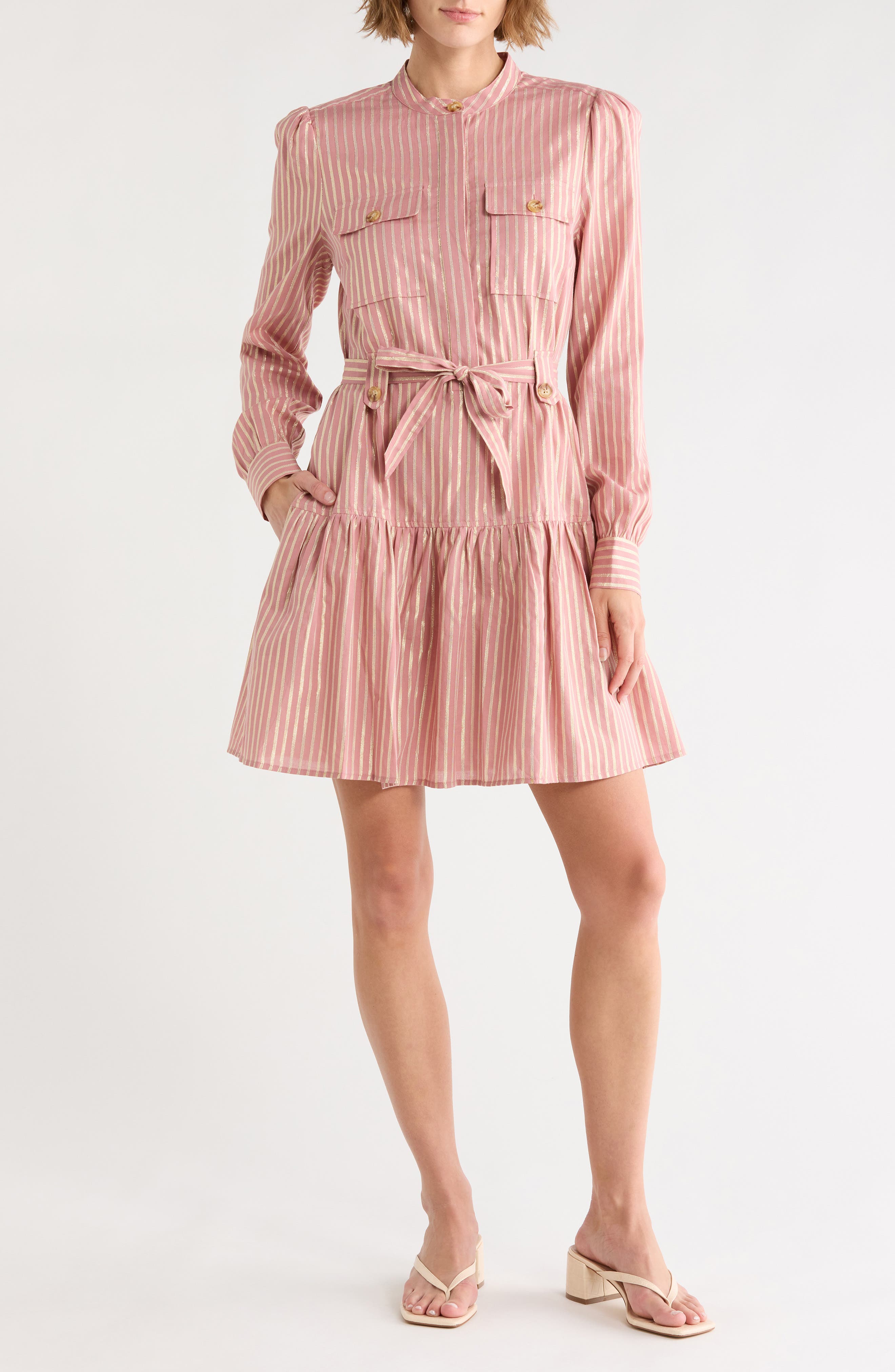 Derek Lam 10 Crosby Kayla Utility Mini Shirtdress