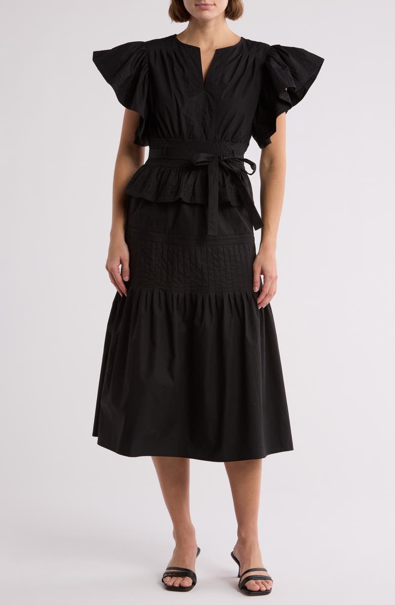 WISHLIST Tiered Ruffle Midi Dress, Main, color,