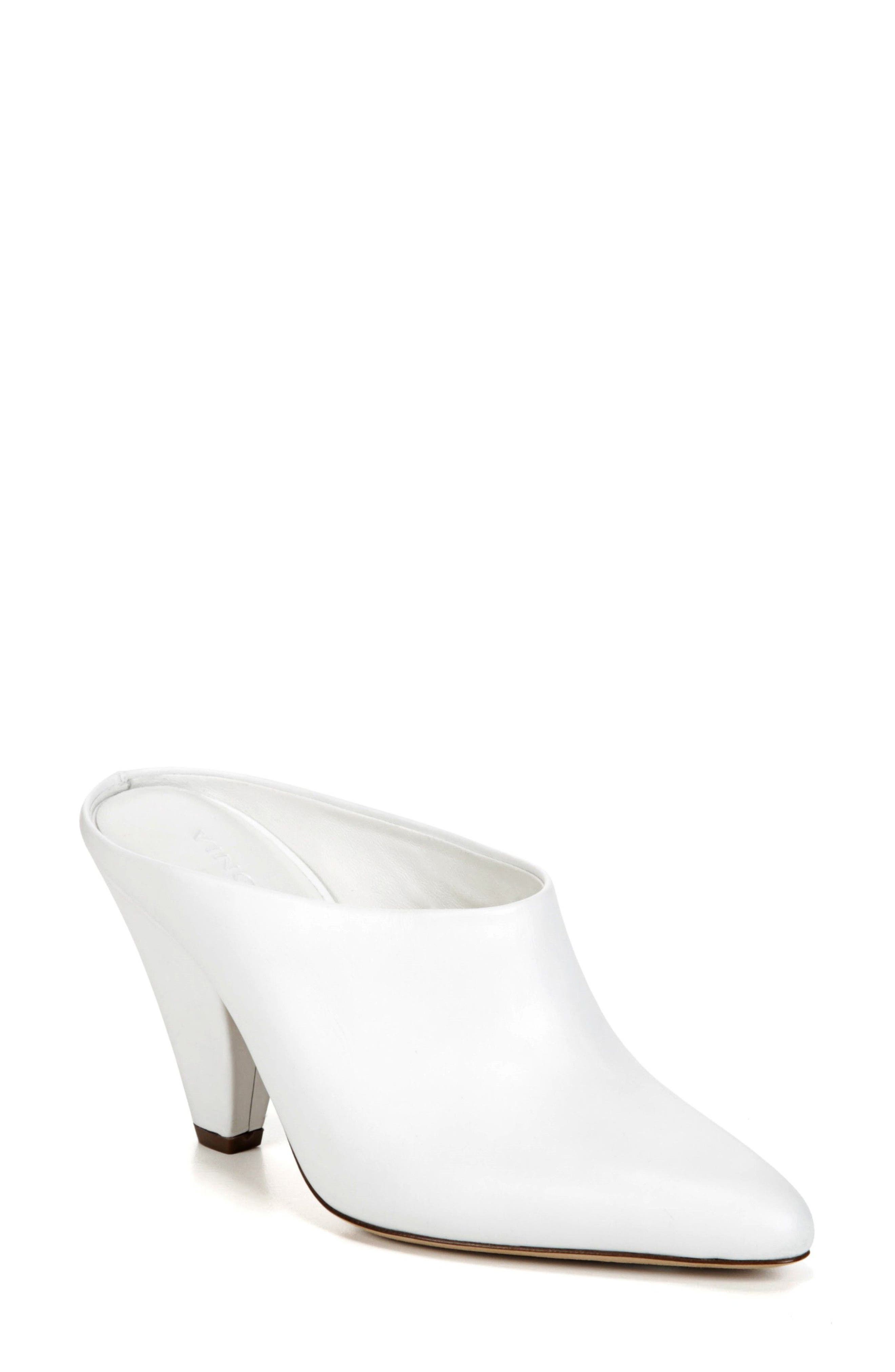 Emberly Mule, Main, color, WHITE LEATHER