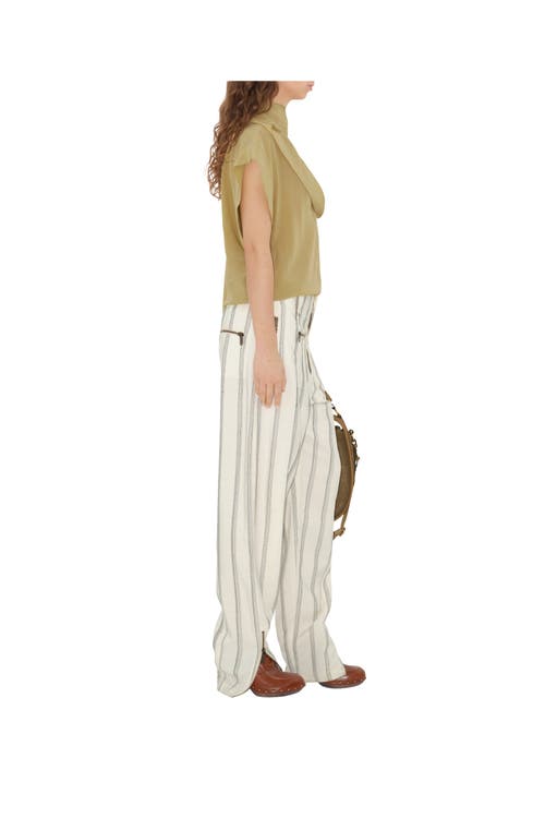 Burberry Silk Scarf Top In Hemlock