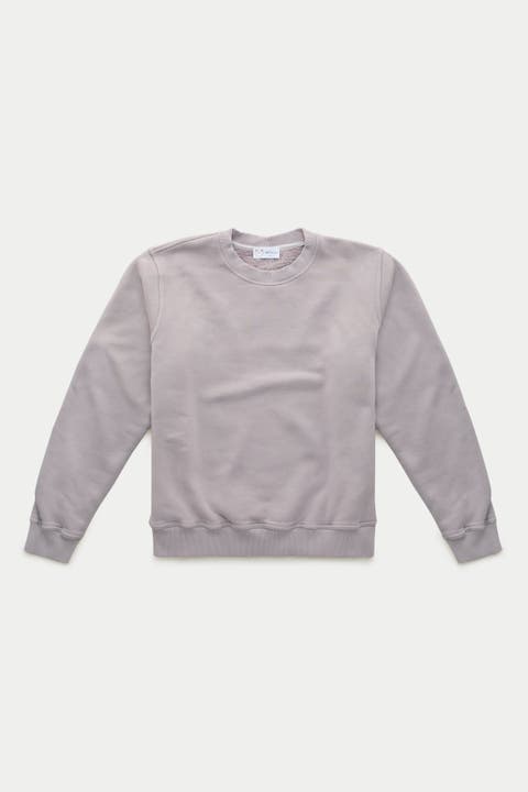 Cotton Fitted Crewneck Sweatshirt